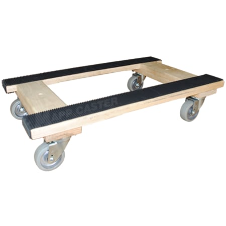 Mapp Caster Hvy Dty Furniture Dolly w/ 3-1/2" Rbbr on AlumWheels, 1,000 Lbs Cap. B183035RAL